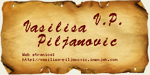 Vasilisa Piljanović vizit kartica